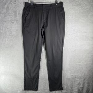 Jack Archer Mens Performance Pants 34x32 Charcoal Flat Front Chino Golf Pocket
